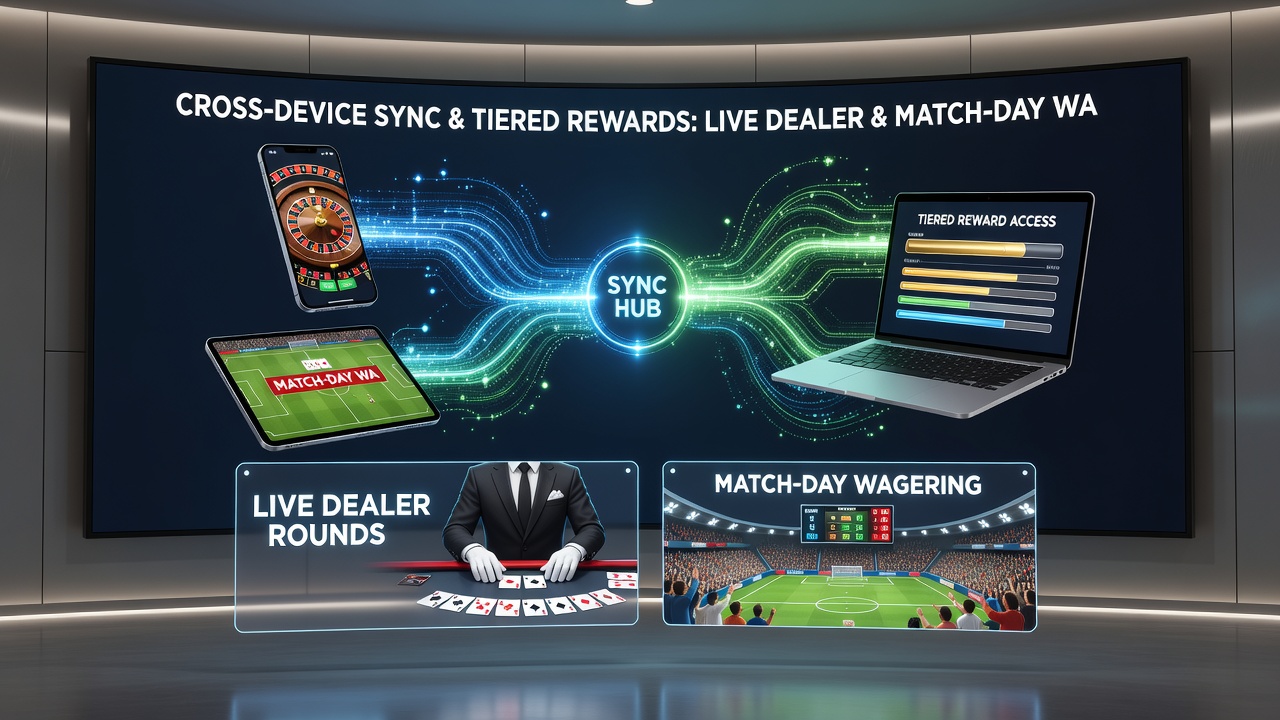 Darstellung von Synchronisationsprozessen zwischen Smartphone und Tablet bei Sportwetten